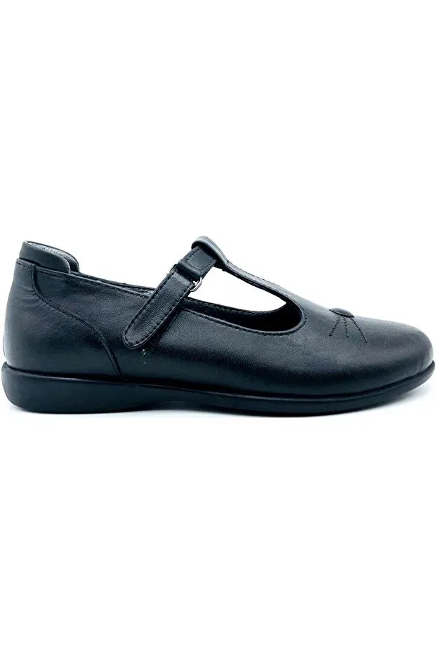 Детские туфли для девочек без шнурков Cat Motif Classic Nubebe, Black