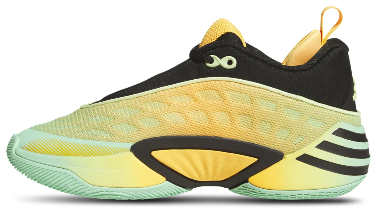 Детские кроссовки для мальчиков с принтом D.O.N. Issue 8 adidas, Lucid Tangerine Core Black Pulse Mint — фото 2