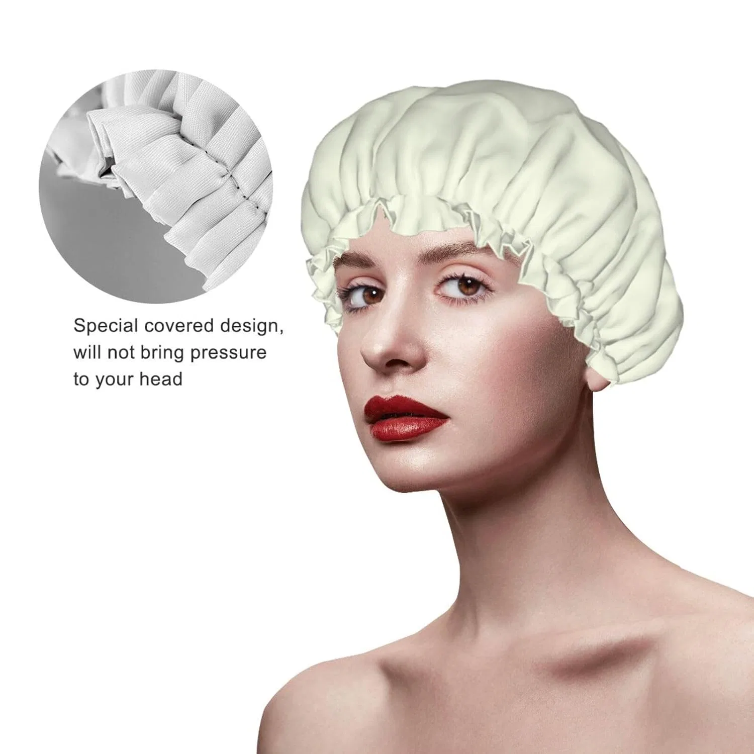 Шапочка для душа двухслойная, Bkdogkt, 3D пальма — фото 4