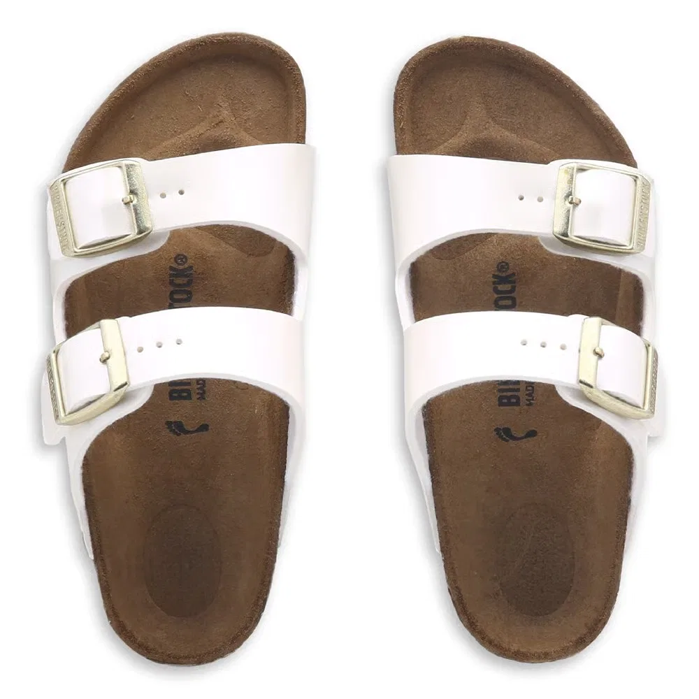 Детские сандалии Arizona с анатомической стелькой для малышей Birkenstock, Pearl White — фото 4