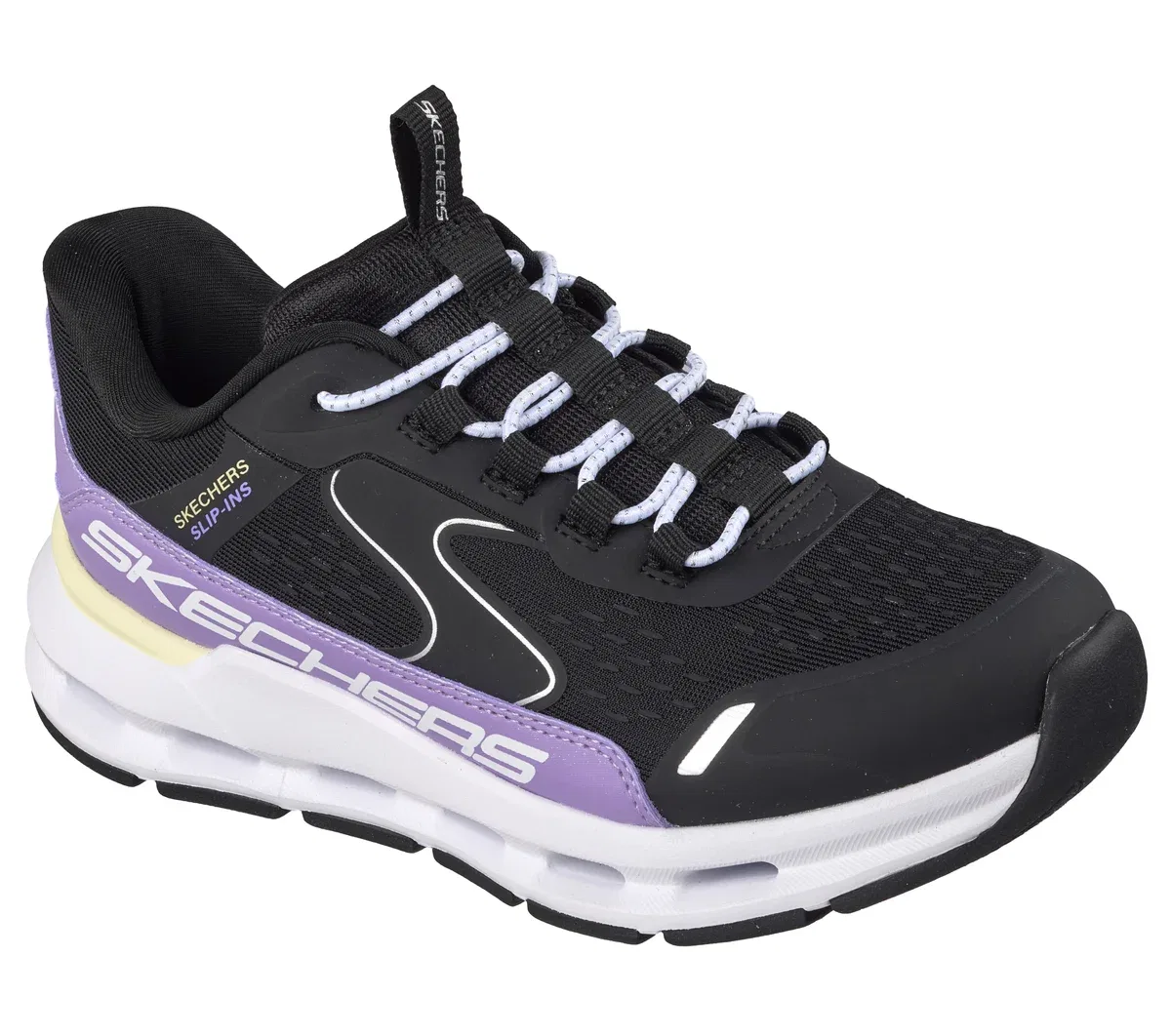 Детские слипоны Glide-Step - Vista Lane Skechers, черный/фиолетовый — фото 4