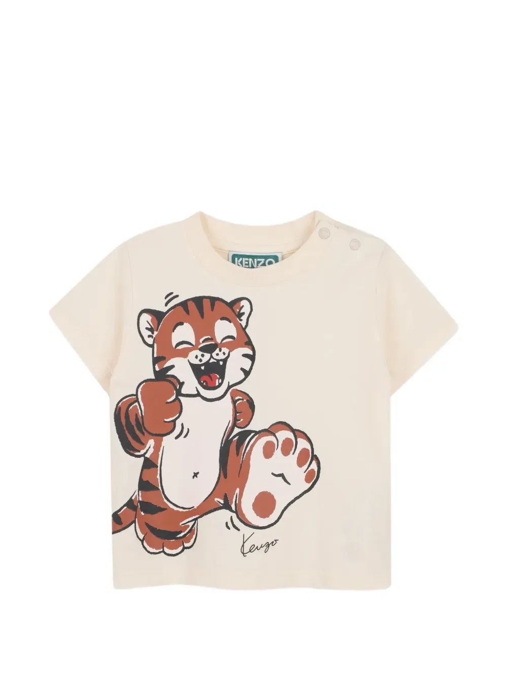 Футболка Tiger Kenzo Kids, цвет Cream White