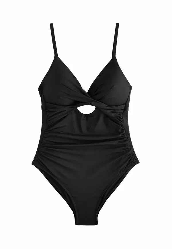 Купальник с открытой спиной Tall Fit - Cut Out Tummy Control Swimsuit Next, черный — фото 4
