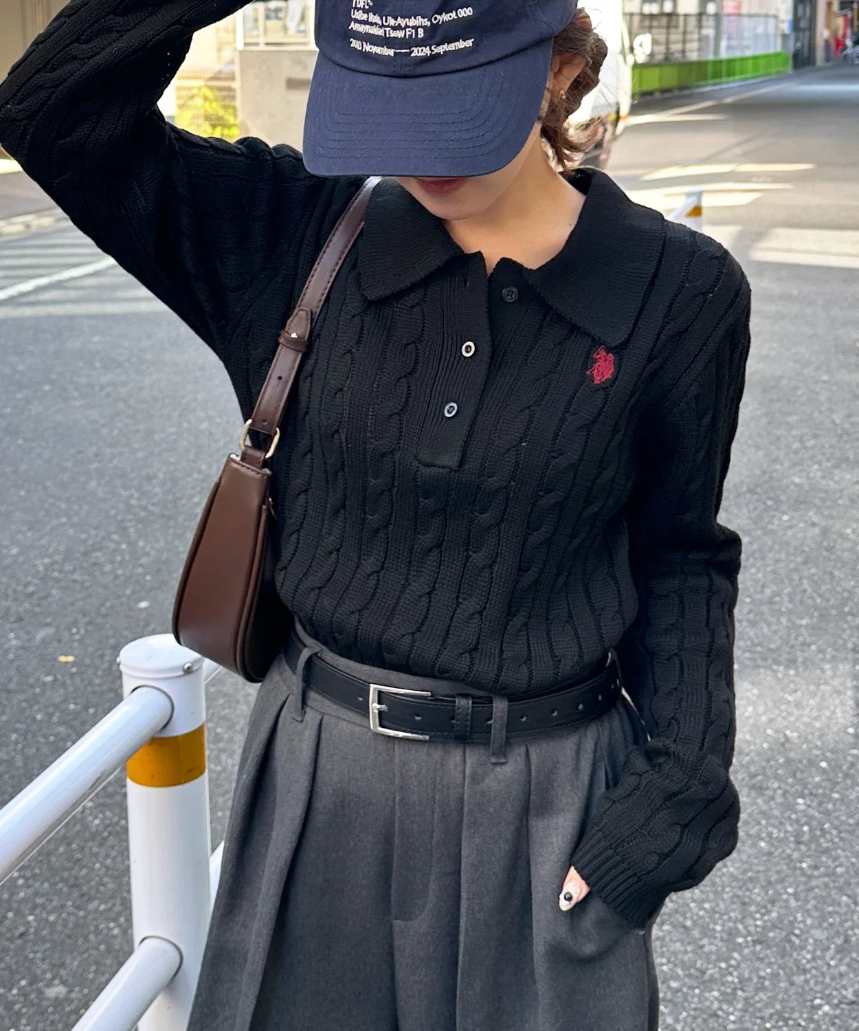 Женский свитер с длинным рукавомU.S. POLO ASSN., Black