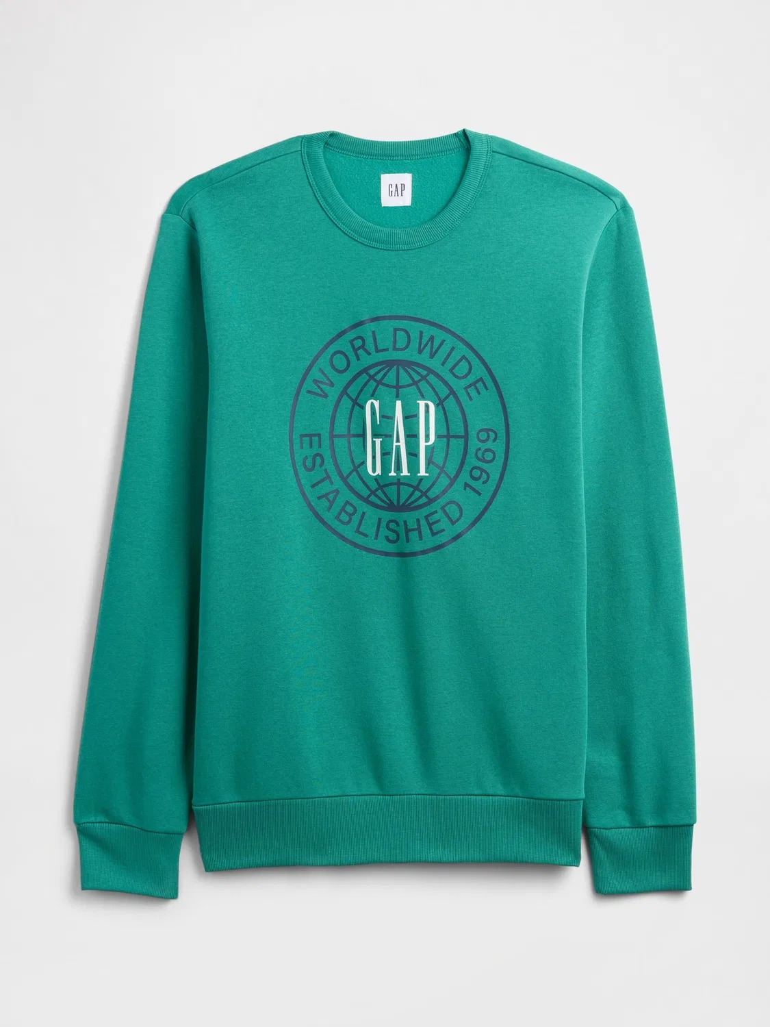 Свитшот Relaxed Graphic Gap, зеленый — фото 4