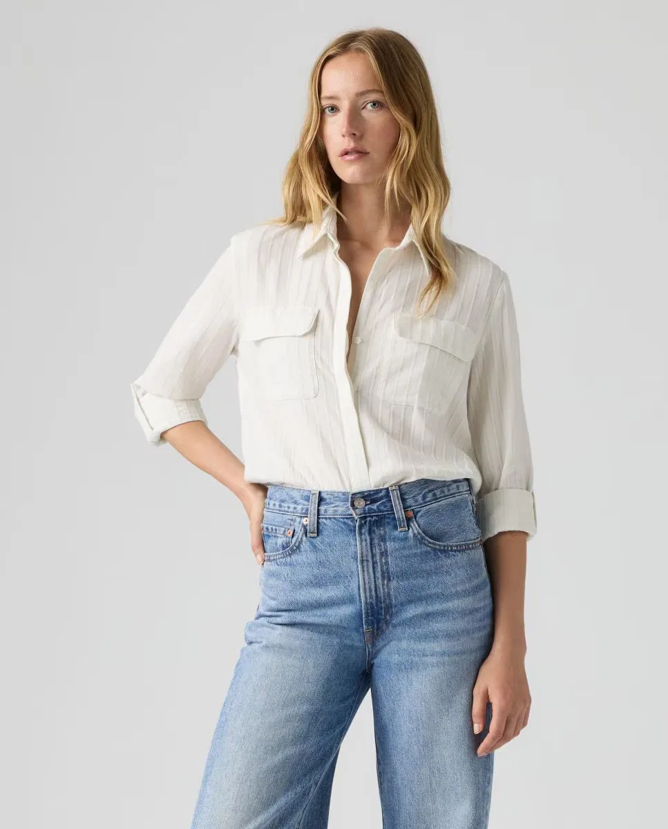 Женская рубашка с длинным рукавом, Levi's, белый
