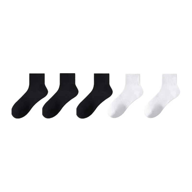 Детские носки из хлопка 5 пар Cotton Gene, 5 Pack-White *2+Black *3