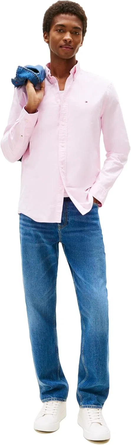 Мужская рубашка-оксфорд с длинным рукавом Tommy Hilfiger, Rose Petal — фото 3