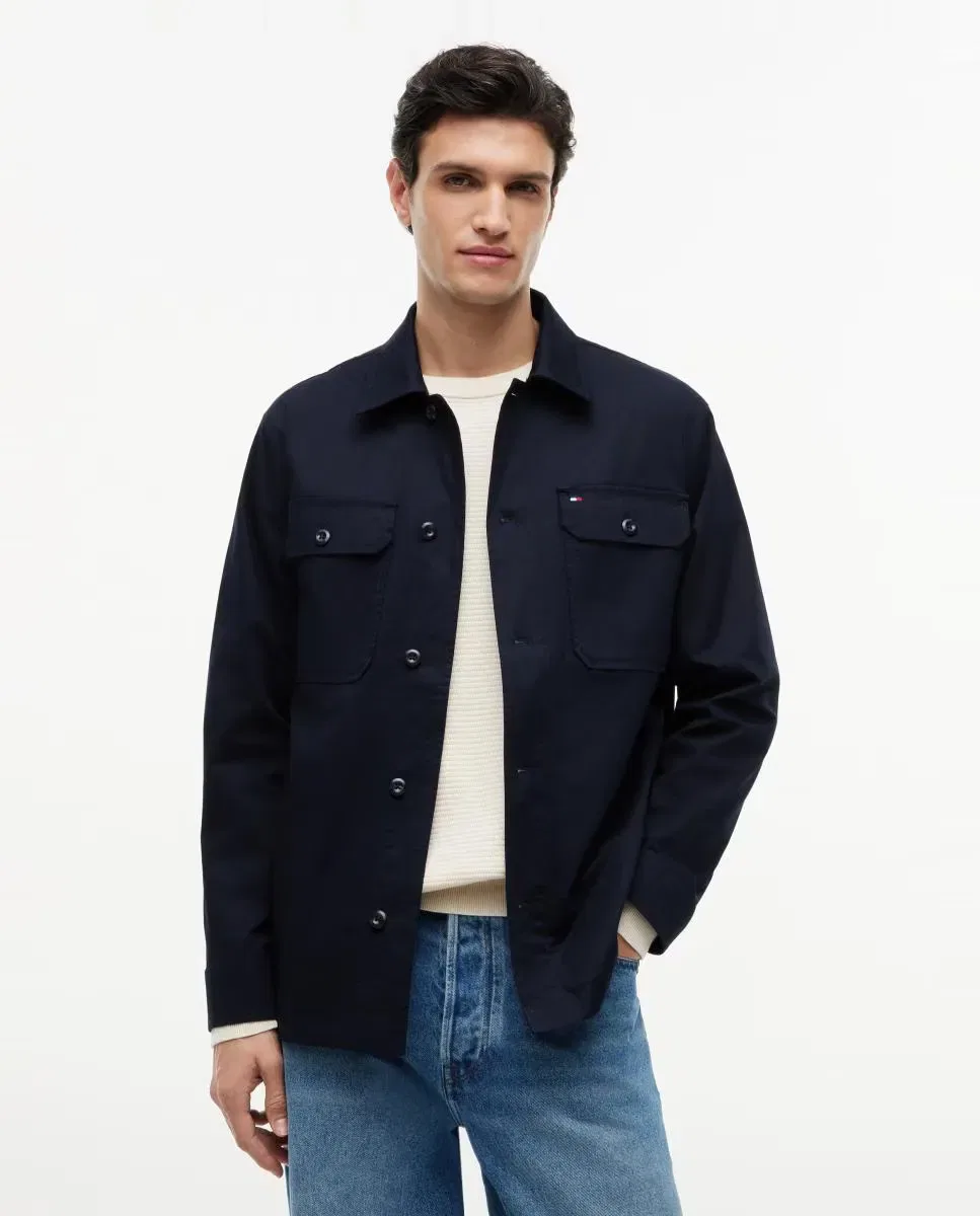 Мужская куртка-рубашка из органического хлопка Tommy Hilfiger, Azul Marino