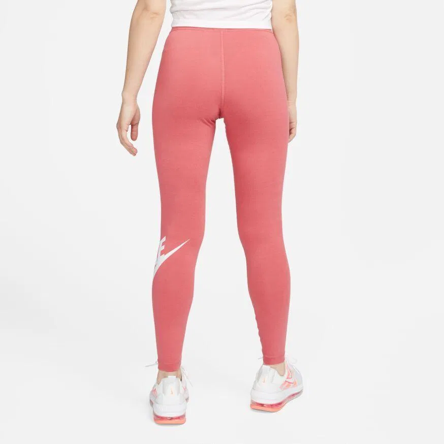 Женские леггинсы с высоким поясом Nike Sportswear Essential, Archaeo, Цвет: Роза — фото 2