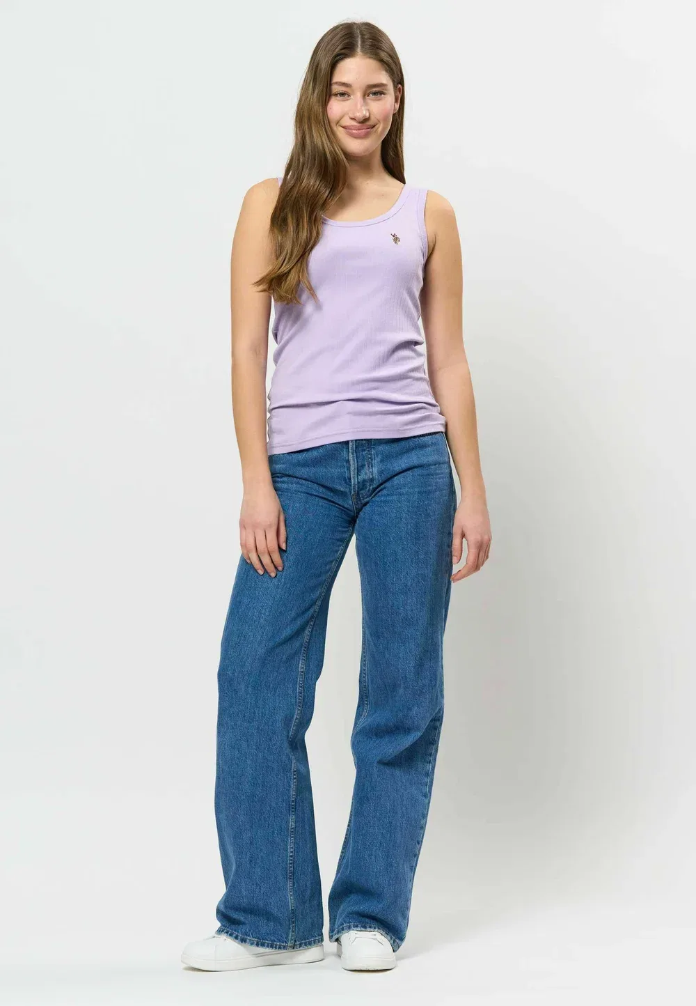 Uwcasandra rib top - top U.S. Polo Assn., Pastel Lilac — фото 2