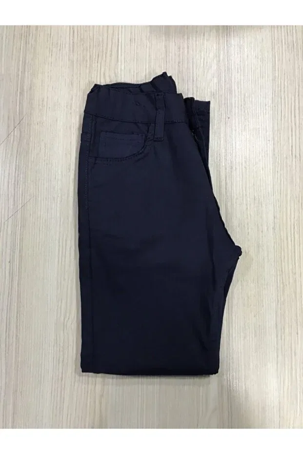 Детские брюки для девочек льняные Öz Narin, Navy Blue — фото 2