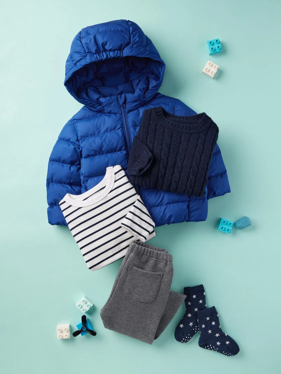 Леггинсы Uniqlo, флисовые, синий — фото 4