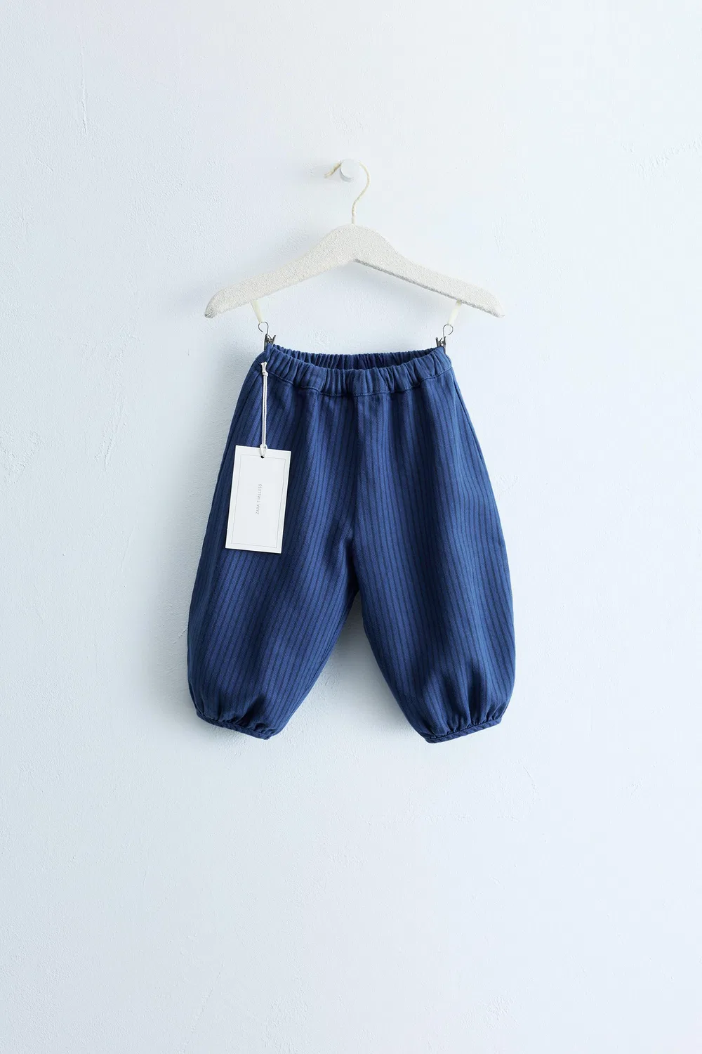 ZARA TIMELESS - Полосатые брюки-баллоны из саржи, Blue