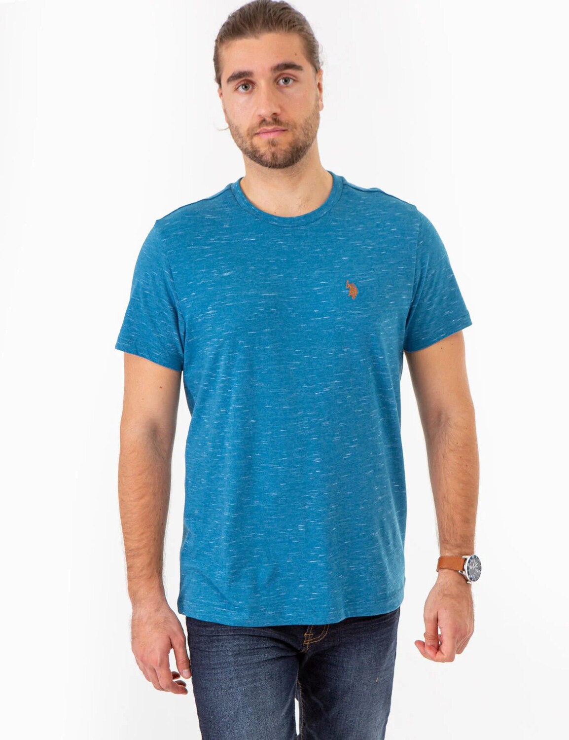 

Футболка с круглым вырезом U.S. Polo Assn.Space Dye, синий сапфир