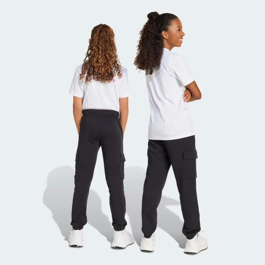 Штаны спортивные с карго-карманами Essentials Cargo Pants Kids adidas, Черно-белый — фото 3