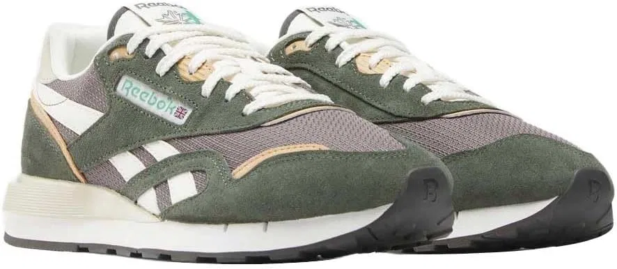 Кроссовки Reebok Unisex Classic Nylon 89, Grit Green Trek Grey Chalk — фото 2