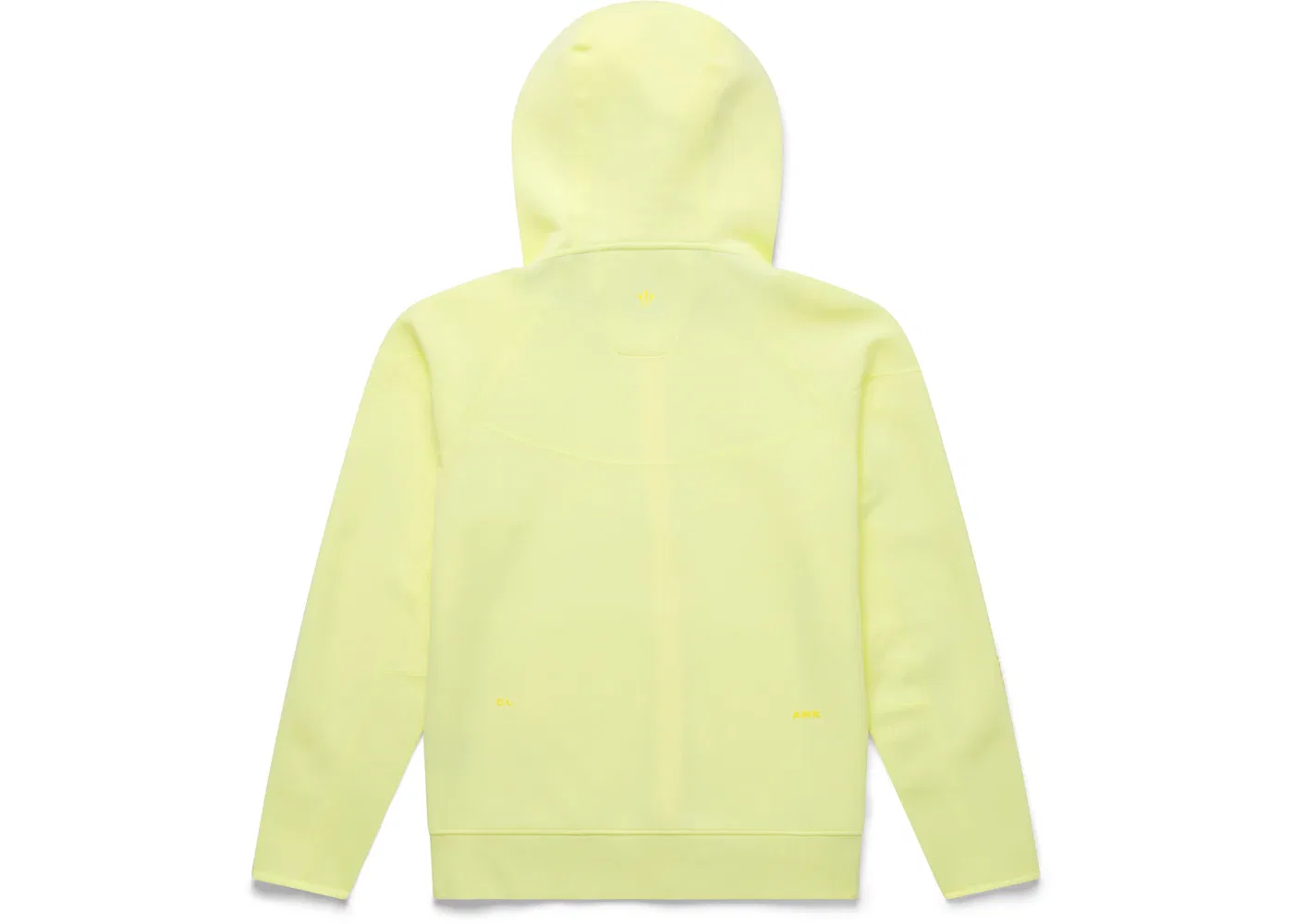 Мужская худи с полной застежкой-молнией Nike x NOCTA NRG Tech Fleece, Citron Tint Vivid Sulfur — фото 2