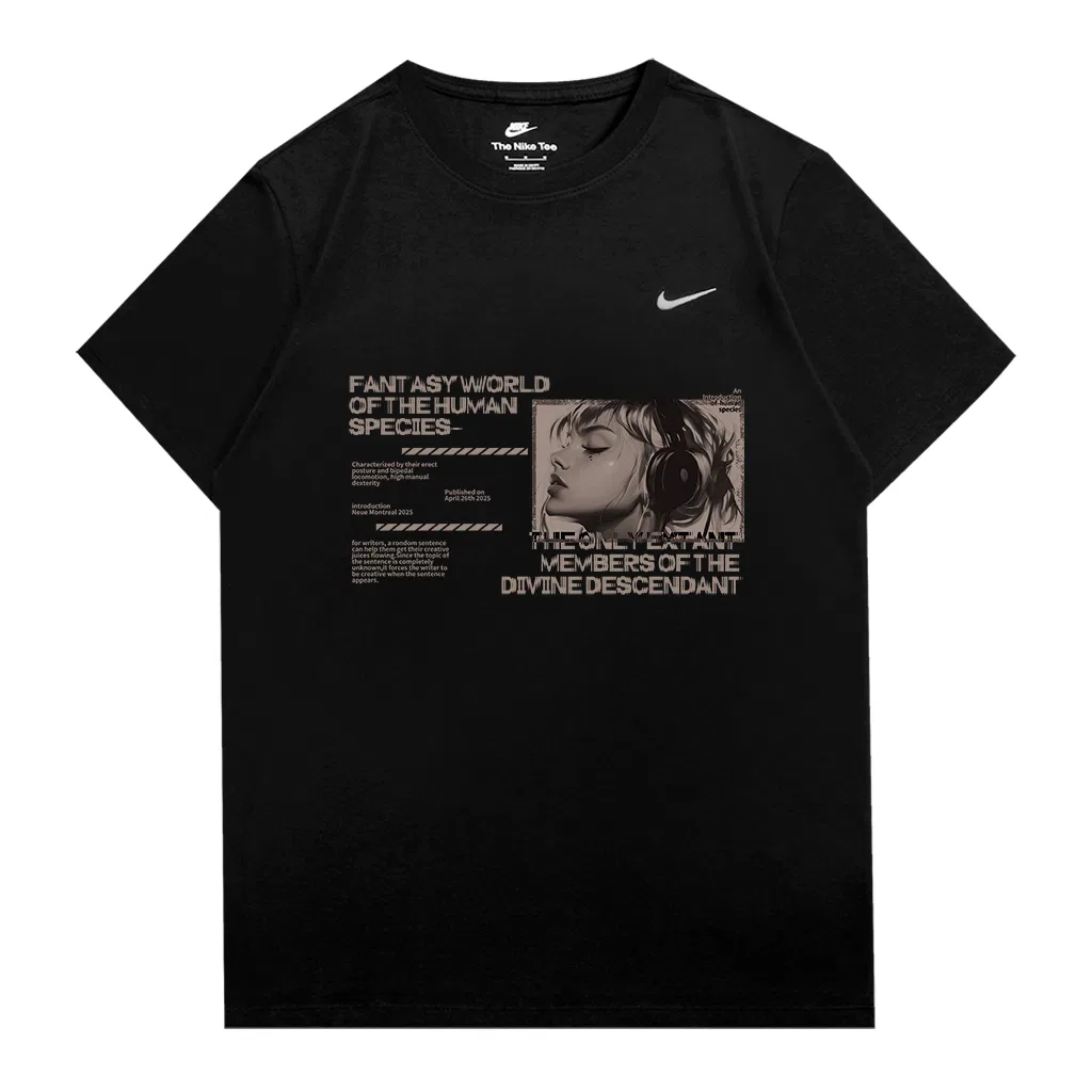Мужская футболка с коротким рукавом, черная, Nike Sportswear, Nike