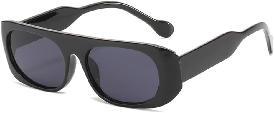 

Ретро прямоугольные и овальные солнцезащитные очки для женщин, модные очки с градиентом цвета шампанского и чая, солнцезащитные очки UV400 для мужчин MTZJH, Black Gray