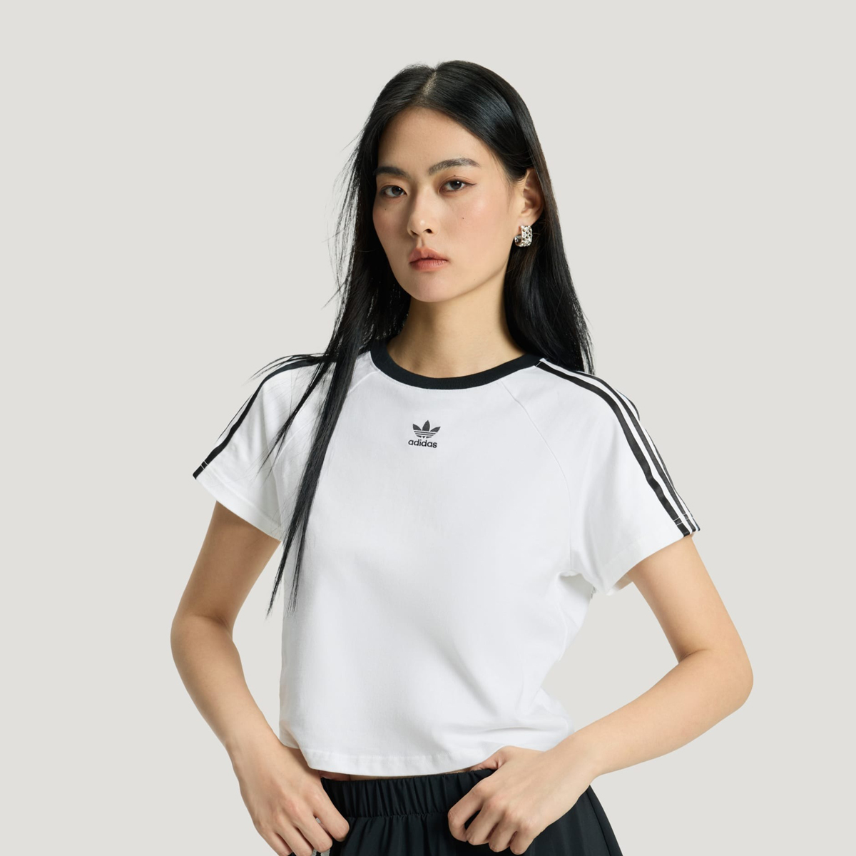 Футболка Adidas Originals 3-Stripes Cali Short Sleeve Tee, белый — фото 3