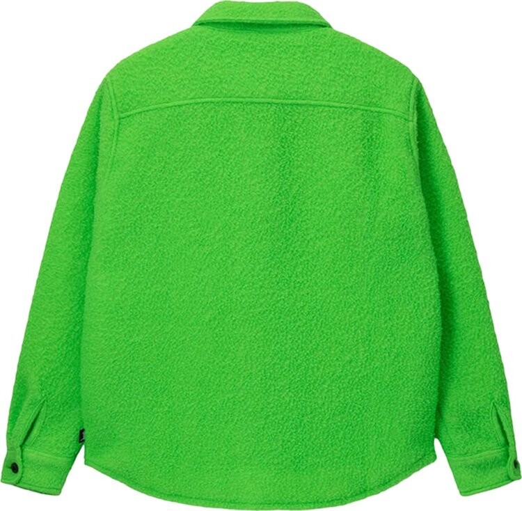 Рубашка Stussy Casentino Wool Cpo Shirt 'Lime', зеленый — фото 3