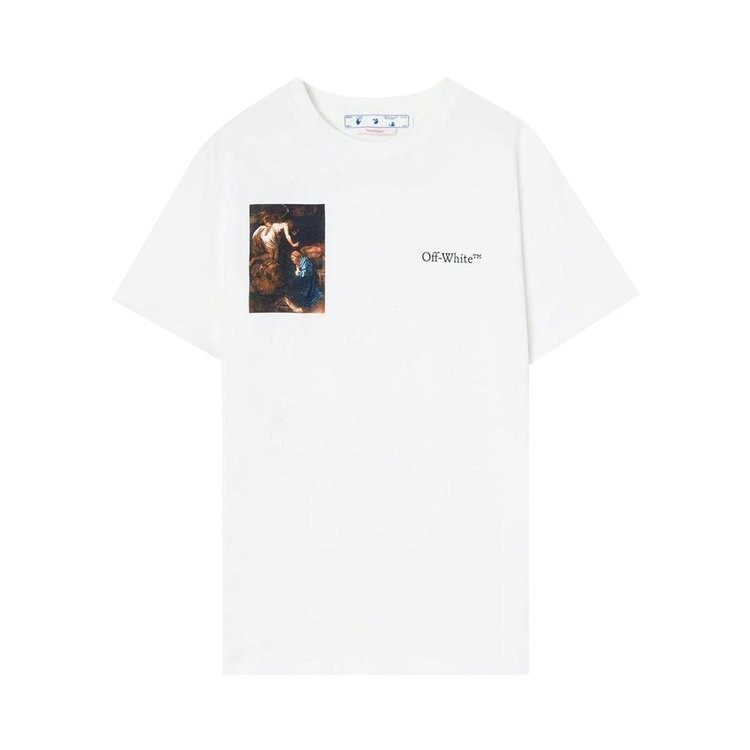 

Футболка Off-White Caravaggio Lute Slim Tee 'White/Black', белый