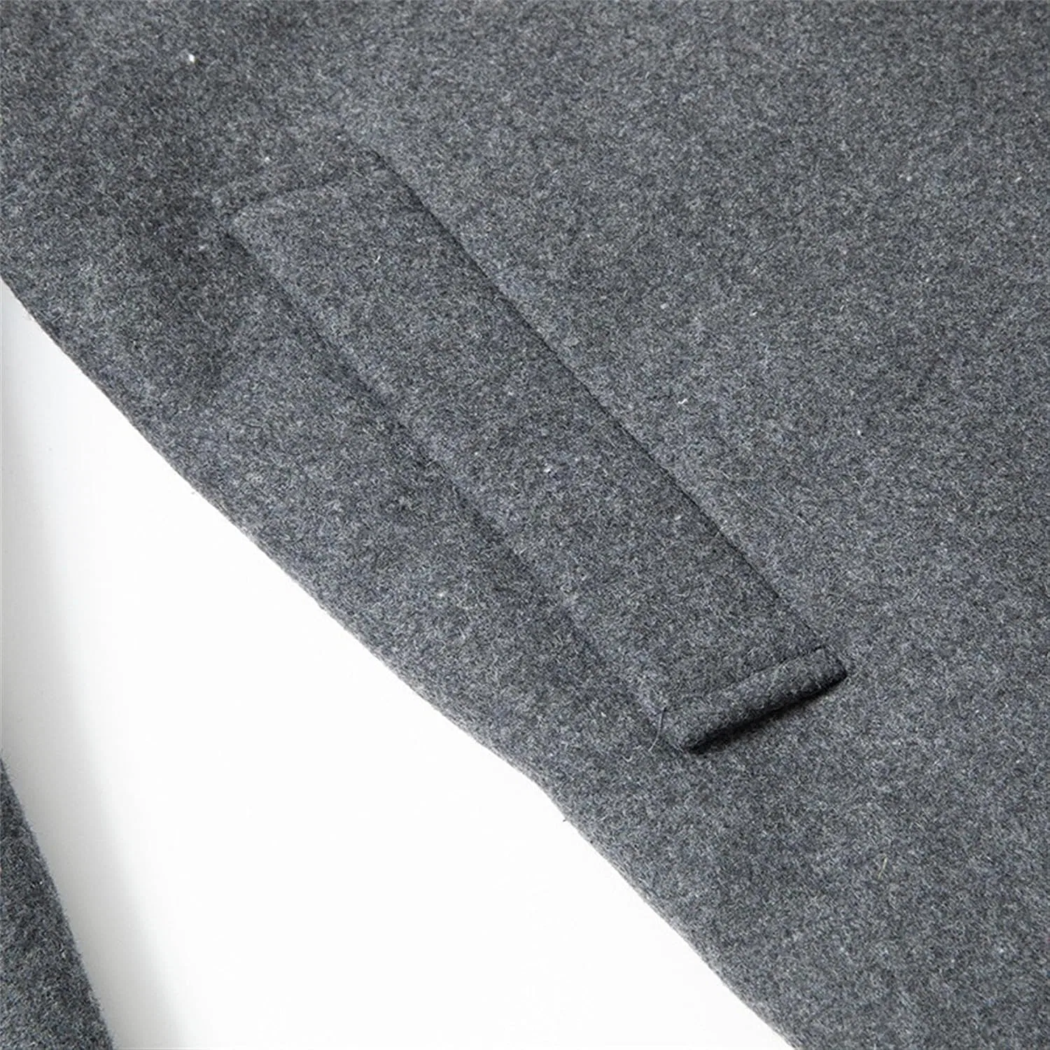 Мужское пальто средней длины с однобортной застежкой, Winter Overcoat, серый — фото 3
