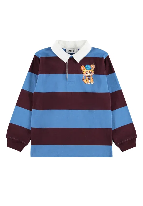 Футболка поло с животными Long sleeves rugger Molo, Blueberry, черничный — фото 2