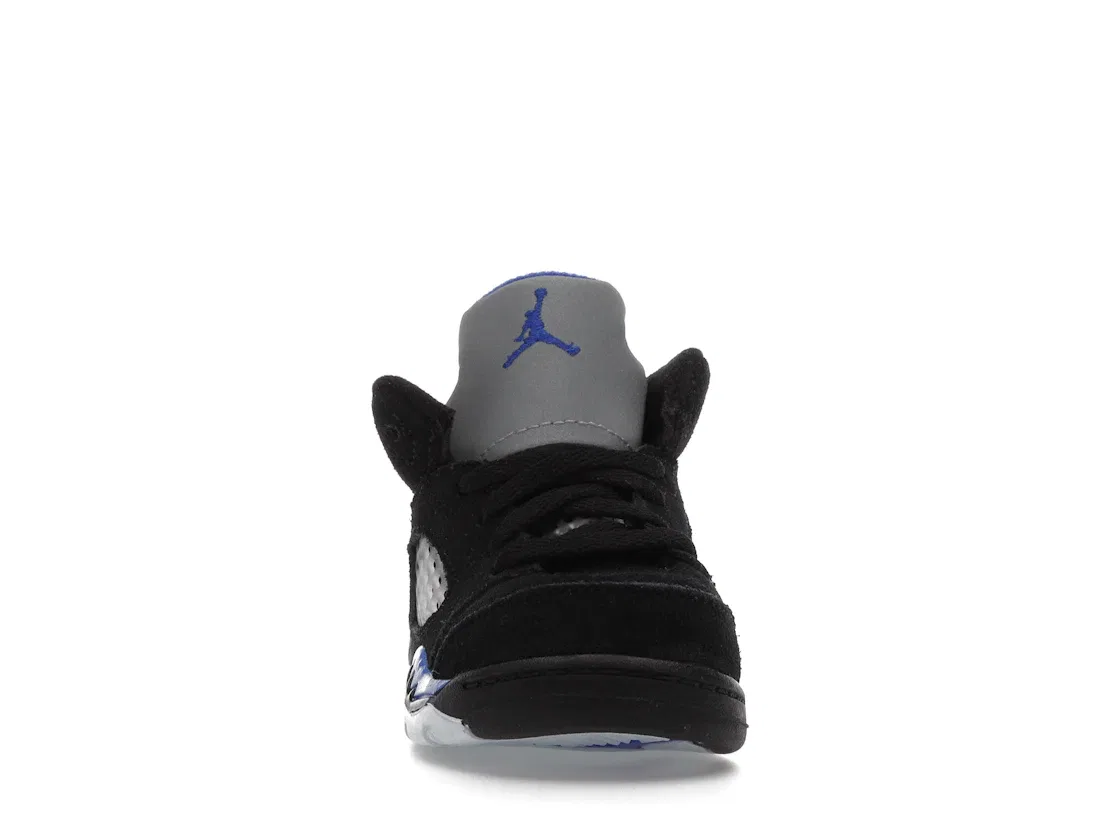 Детские кроссовки с сетчатыми вставками Jordan 5 Retro Jordan, Black/Racer Blue-Reflective Silver — фото 2