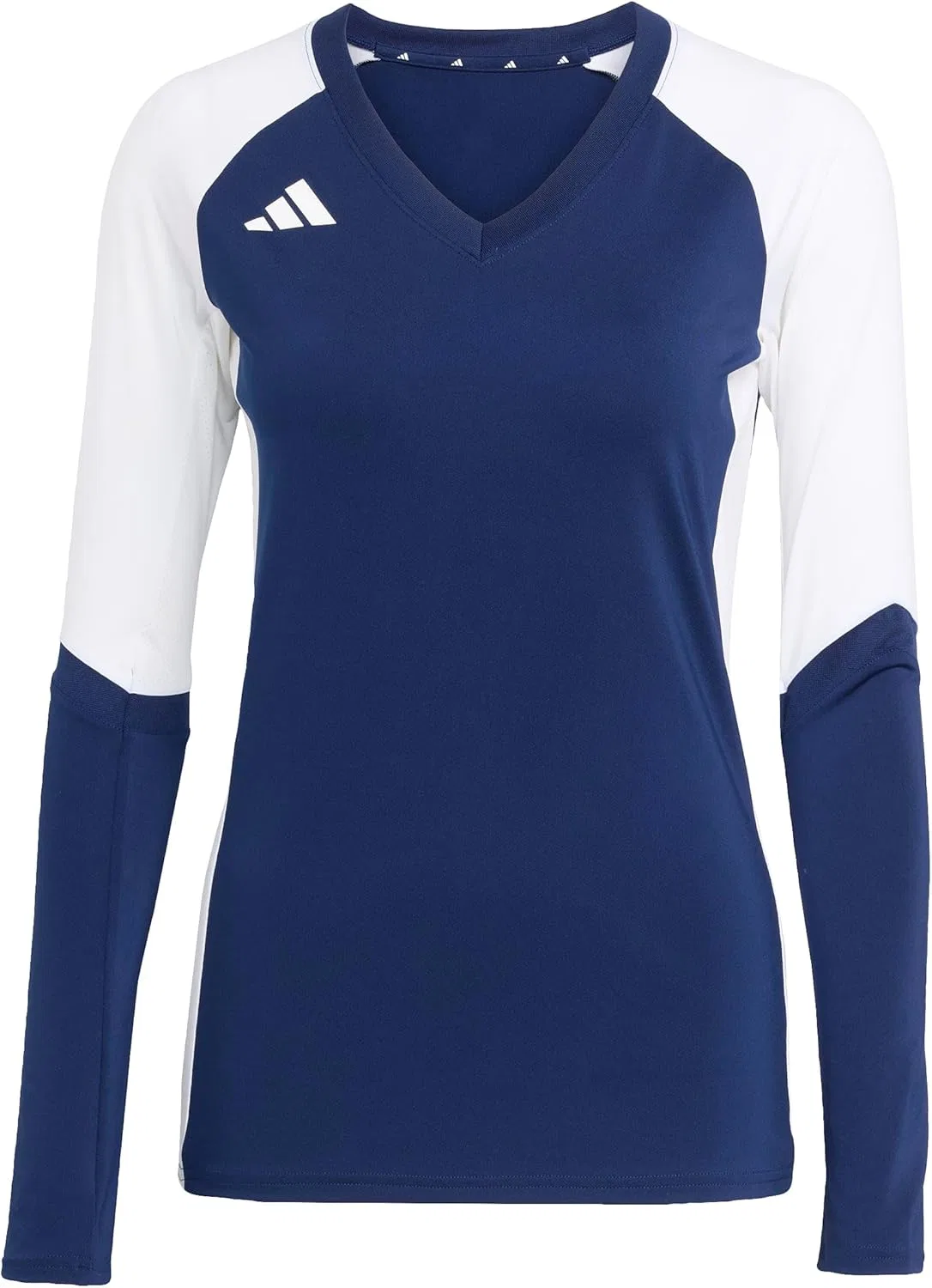 Женская длинная футболка для волейбола с реглан-рукавом adidas, Team Navy Blue