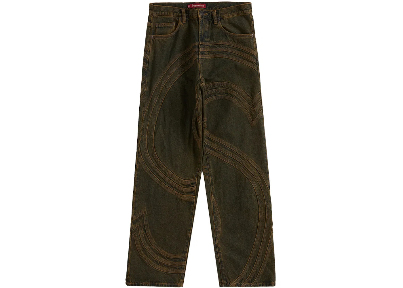 Мужские джинсы свободного кроя Supreme S Logo Jean, Dirty Green