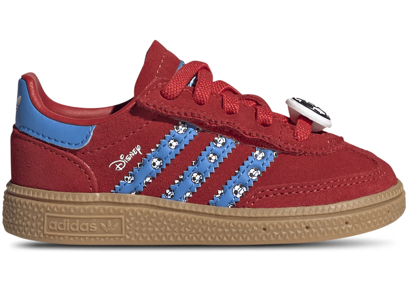 Детские кроссовки с закрытием на липучке Adidas Handball Spezial Comfort Closure Disney Goofy, Red Lucid Ray Blue Gum