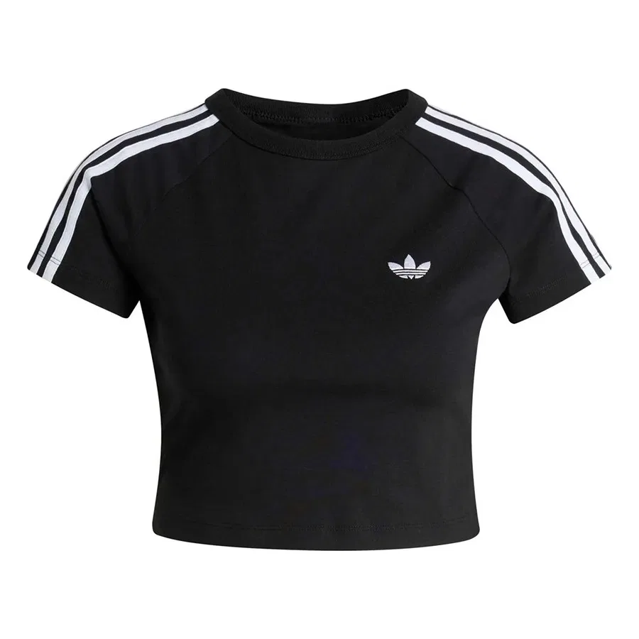 Футболка женская с V-образным вырезом Sst Baby Tee adidas, Черный