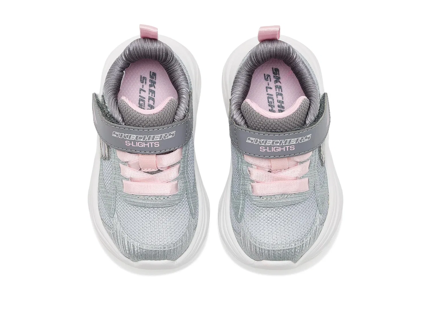 Кроссовки Sola Glow 2.0 - Dazzle Steps 303729N (для малышей) Skechers Kids, Light Grey/Multi — фото 3
