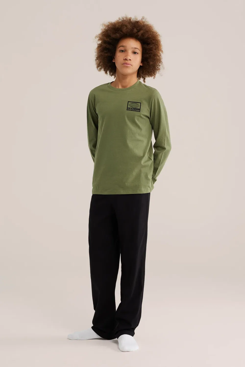 Комплект из 2 пижамных комплектов We Fashion, Olive Green