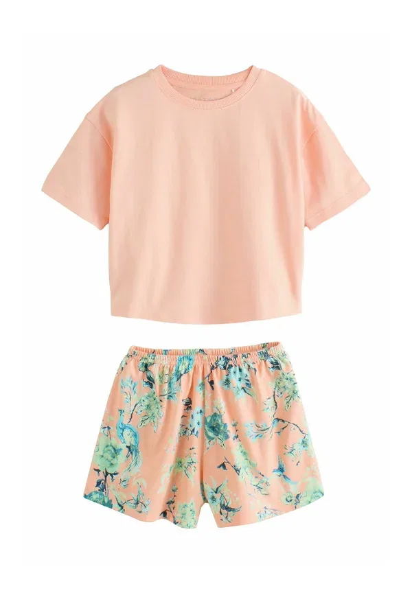 Пижамный комплект из 3 предметов хлопок Next pink/green floral, зеленый — фото 2