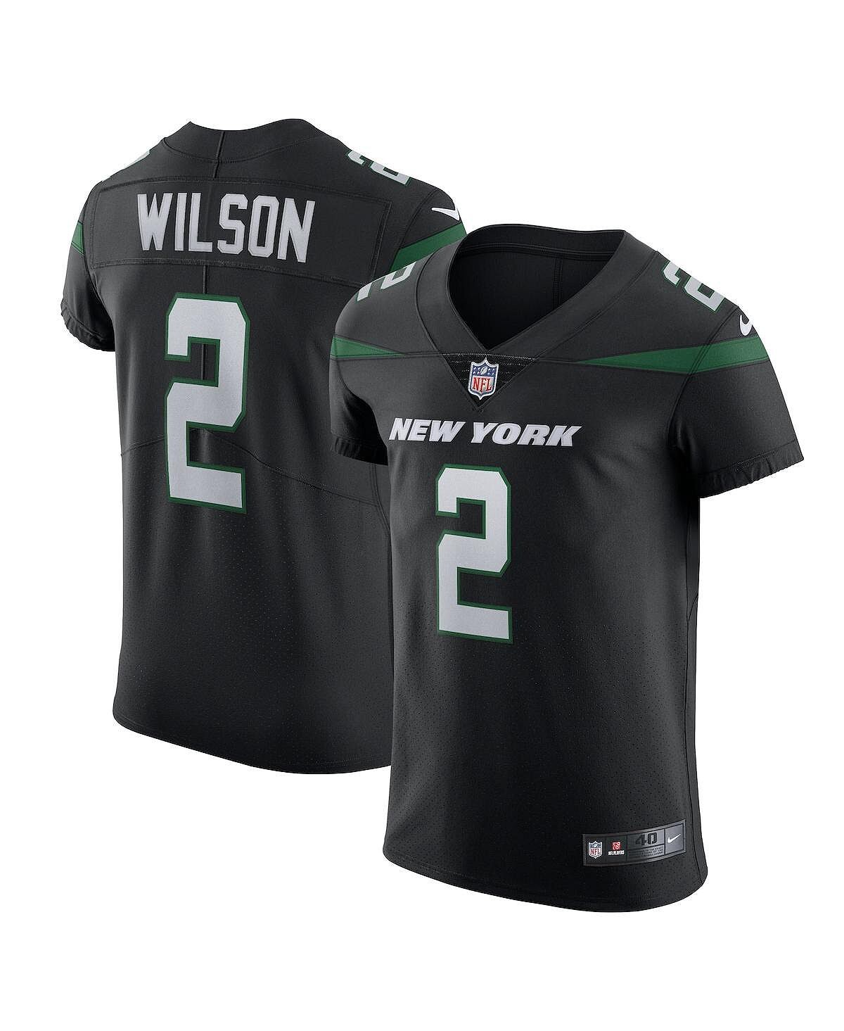 

Мужская футболка zach wilson stealth black new york jets vapor elite Nike, черный