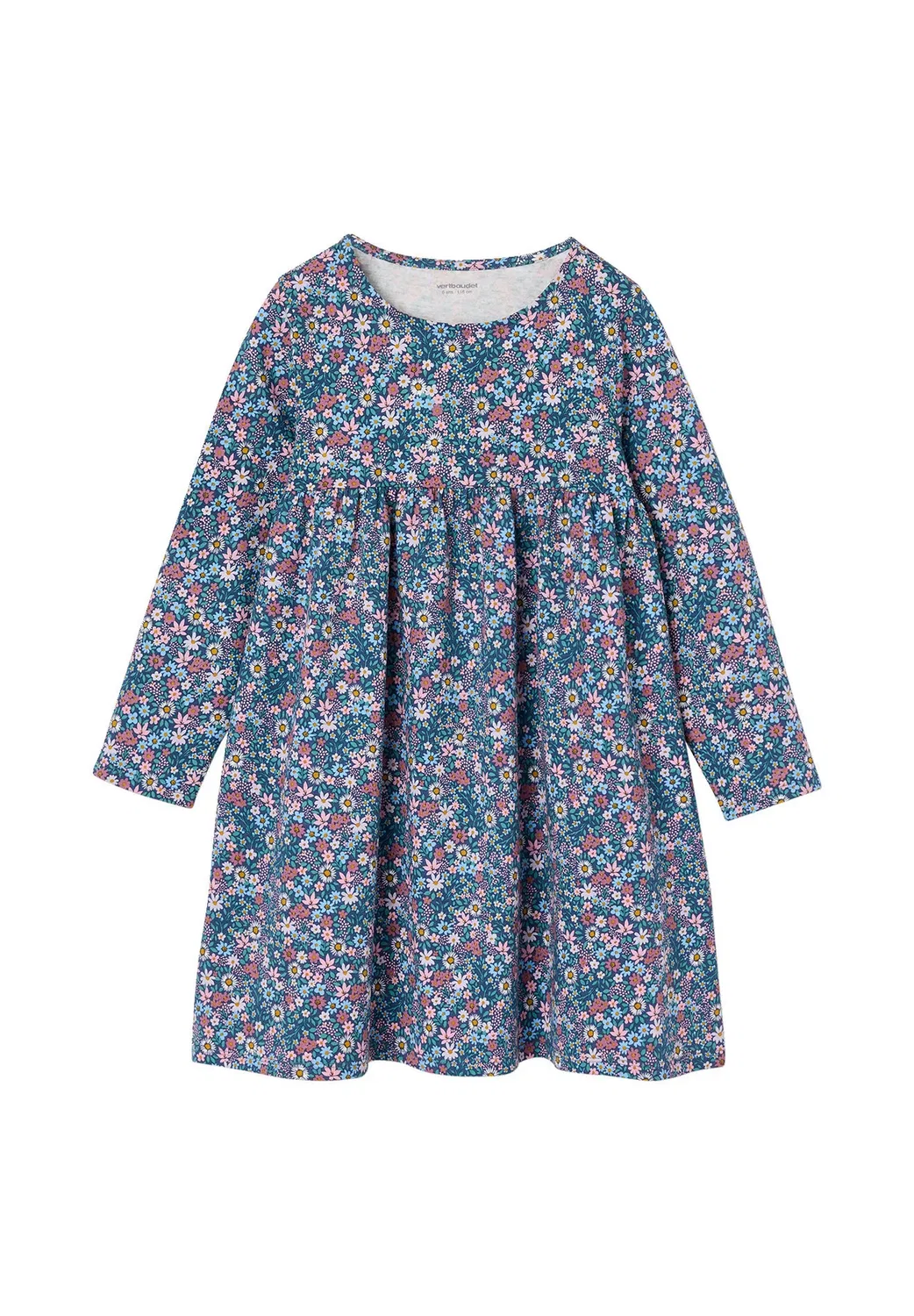 Mädchen-Set: толстовка и Blumenkleid - толстовка на молнии Vertbaudet, Hellgelb — фото 3