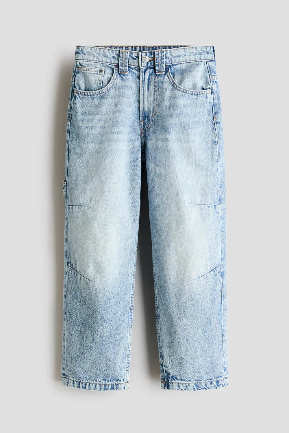 Свободные рабочие джинсы H&M, Helles Denimblau