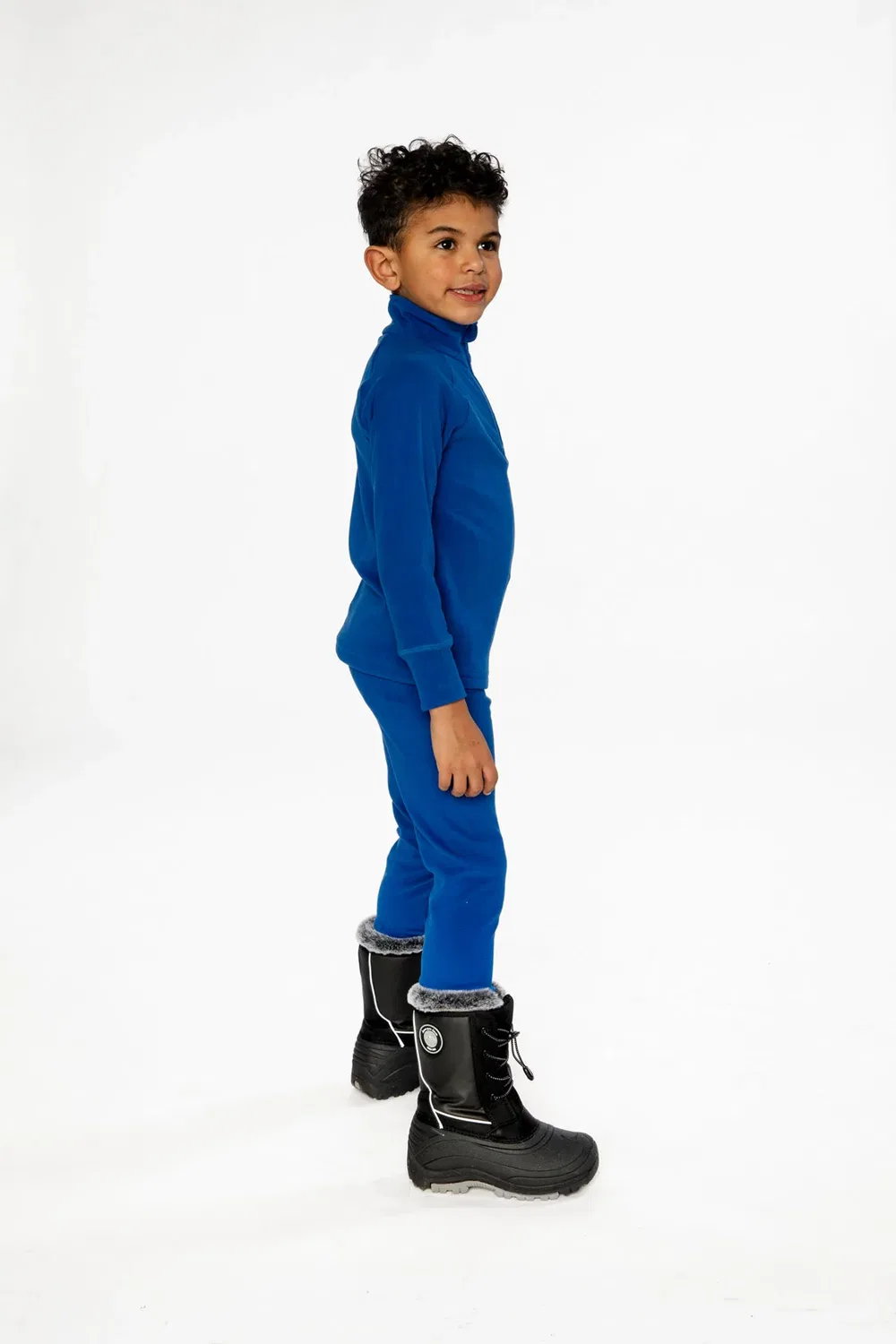 Детский комплект термобелья из двух предметов с начесом Royal Blue Deux par Deux — фото 3