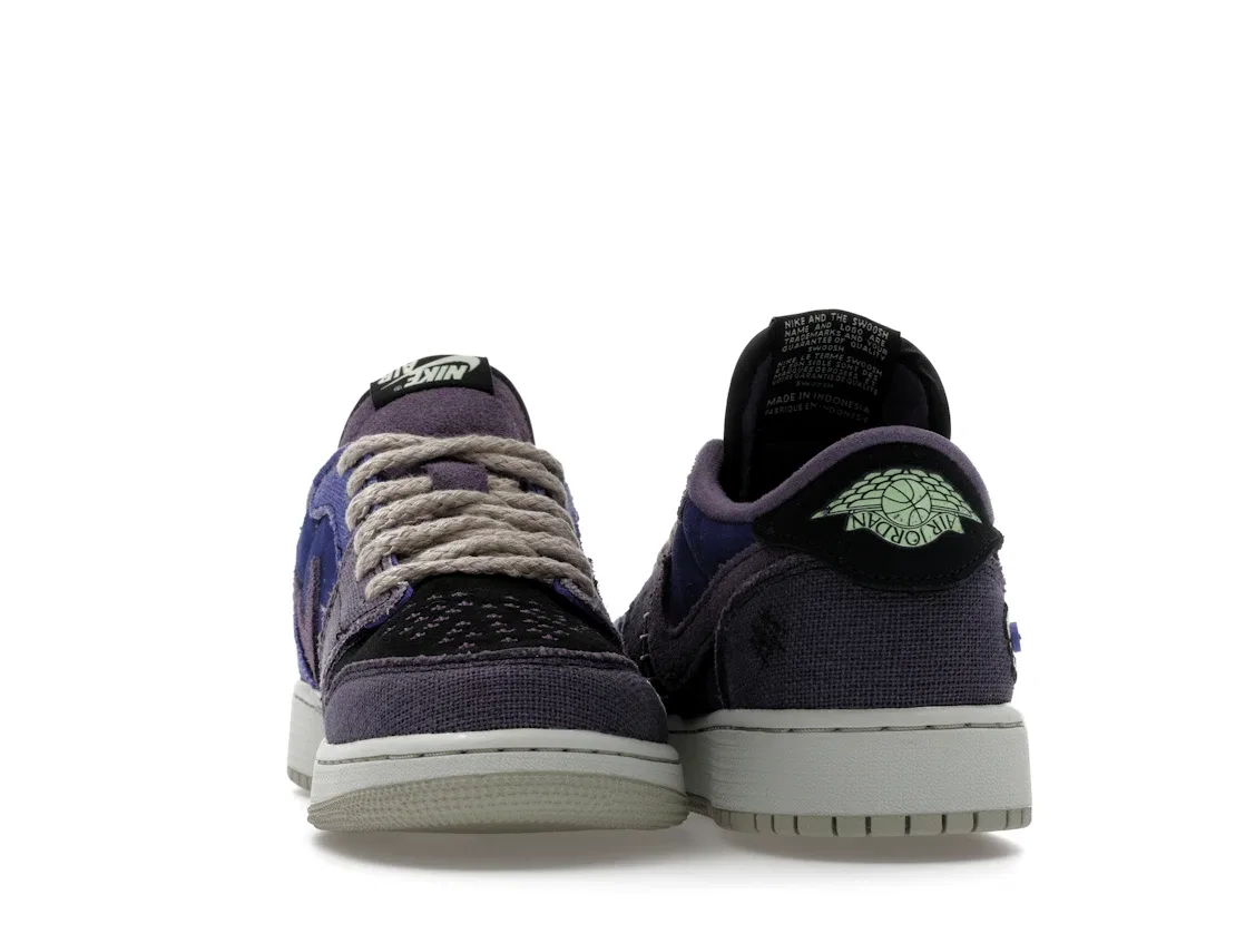Детские кроссовки Lifestyle с принтом Jordan 1 Retro Low OG Zion Williamson Voodoo Alternate GS Jordan, Regency Purple/Vapor Green/Black/Dark Raisin/Daybreak/Light Silver — фото 4