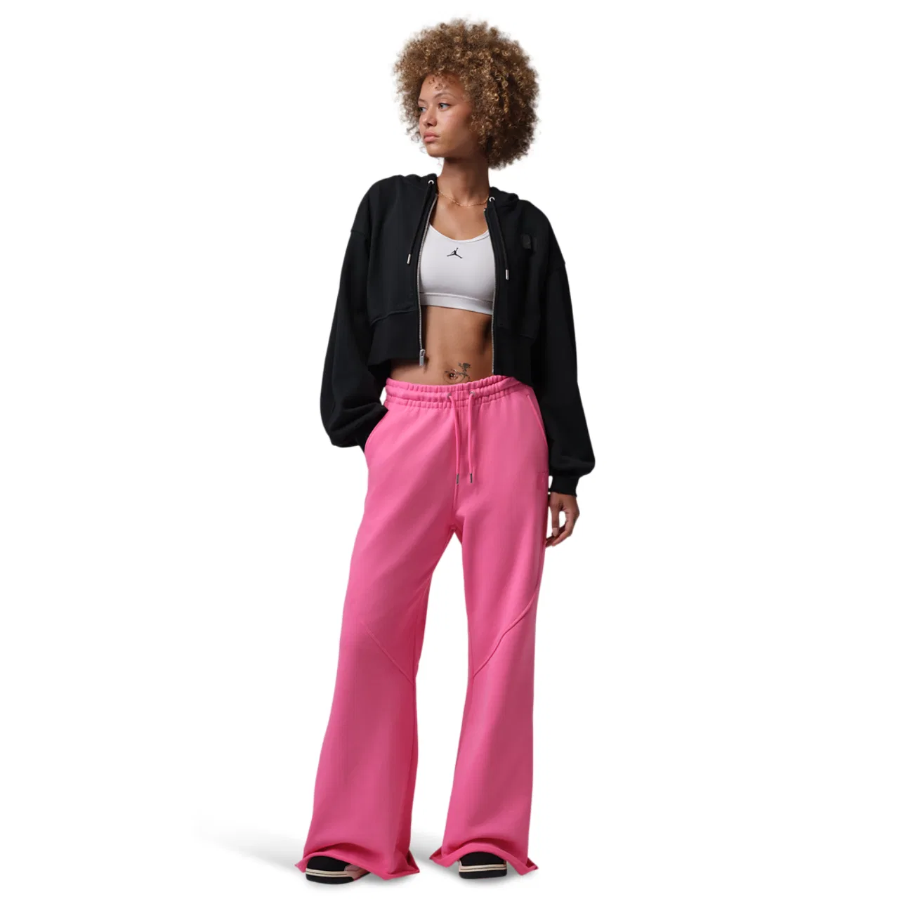 Женские брюки из флиса Flight Fleece FLR Jordan, цвет Pinksicle/Pink Glow — фото 4