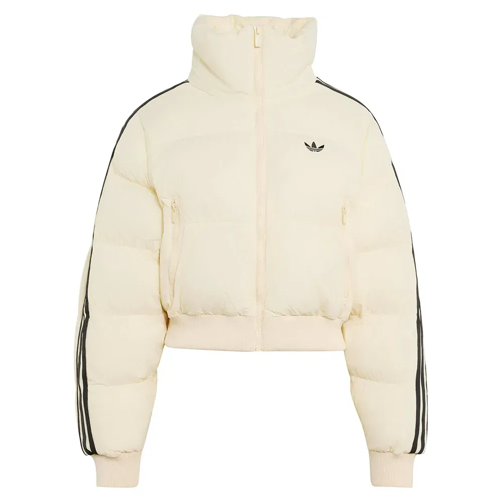 Женская куртка-пуховик укороченная Adicolor от Adidas Originals, Beige — фото 3