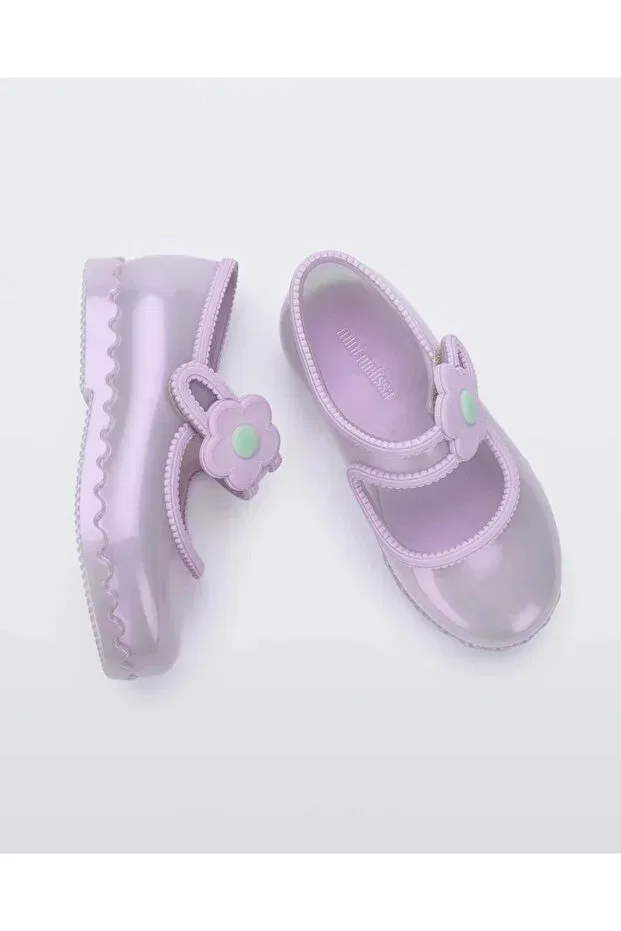 Детские балетки для девочек с принтом Mini Melissa, Lilac