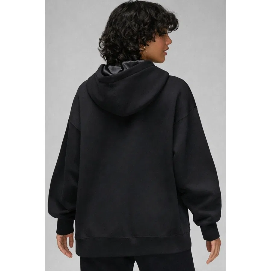 Женский худи оверсайз Jordan Flight Fleece Pullover Hoodie, Nike, Черный — фото 2