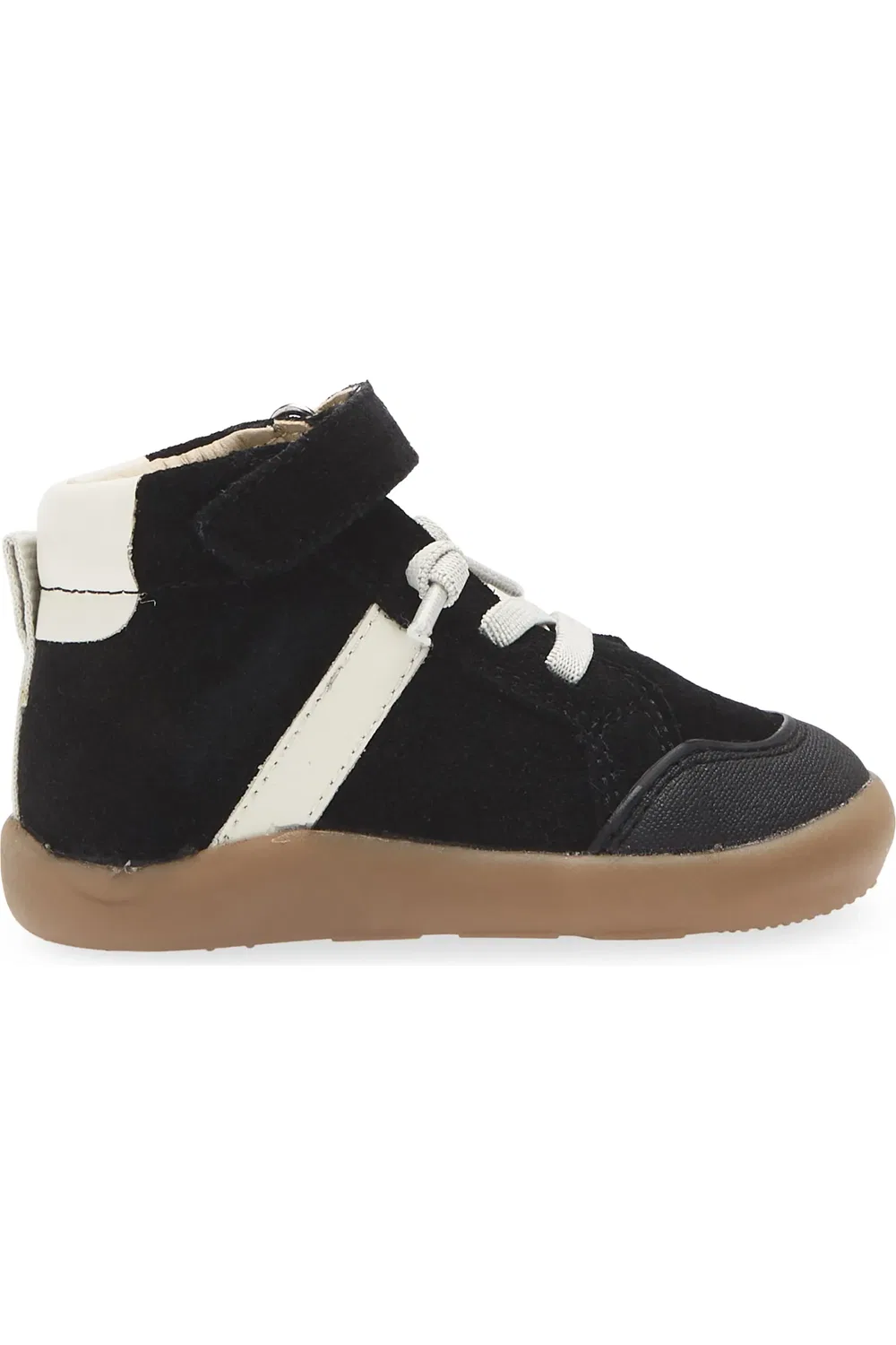 Кроссовки детские высокие Retro Ground OLD SOLES, Black Suede/Sporco — фото 3