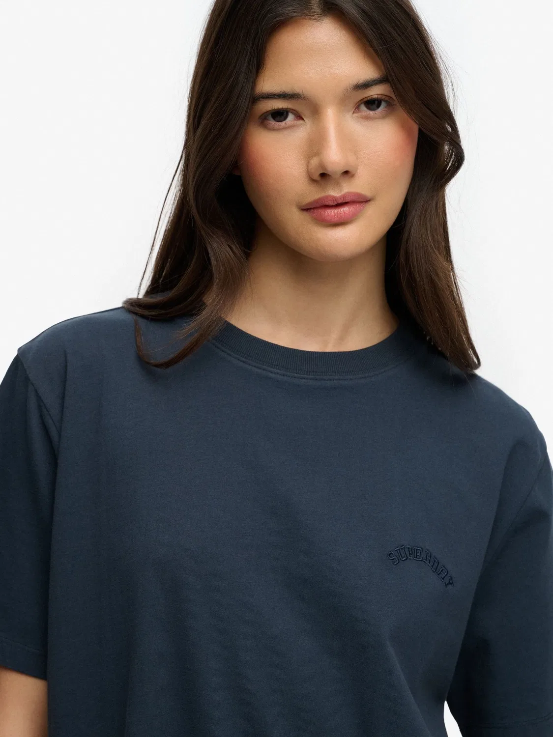 Футболка свободного кроя Essential Logo Loose Superdry, темно-синий — фото 4