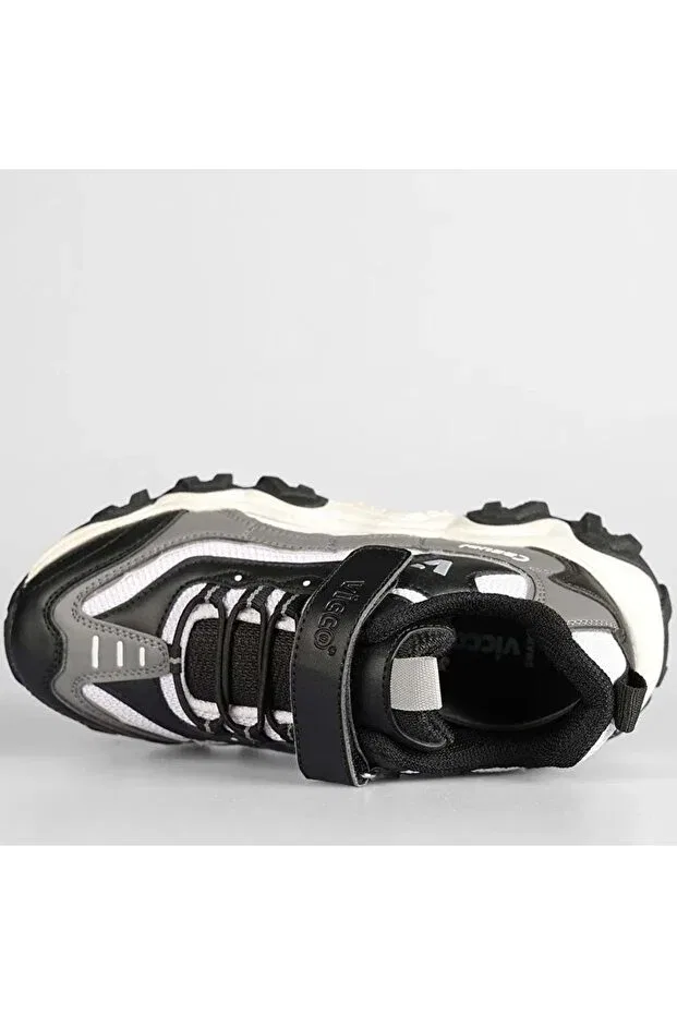 Детские кроссовки для девочек на липучках Vicco, Black/Black — фото 4
