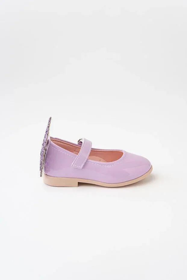 Детские балетки для девочек с принтом Papillon Banamio, Lilac — фото 3